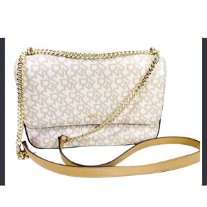 DKNY Cross Body Bag (10"x7"x3.5") white with DKNY logo. New without tags.